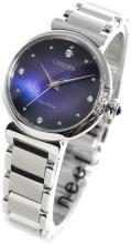 CITIZEN L Light-Powered Eco-Drive Waterproof UNITE with BLUE Limited Edition Silver Blue EM1060-87L Women's Silver