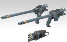 Kotobukiya HMM ZOIDS Zoids Customization Parts Gojulas Cannon Set, Total Length Approximately 360mm, 1/72 Scale Plastic Model