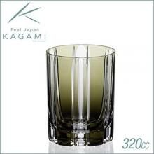 Kagami Rock Glass Blue Black 320cc T410-2438-BLK