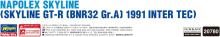 Hasegawa 1/24 Napolex Skyline (Skyline GT-R BNR32 Gr.A Spec. 1991 InterTEC) Plastic Model Kit 20780 (Car)
