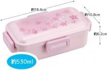 Skater Antibacterial Dome-shaped lid lunch box 530ml Sakura Made in Japan PFLB6AG-A
