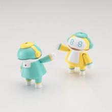 Hasegawa Creator Works Series Small Mechatromate No.04 Patch Set Light Green & Lemon Color-coded Plastic Model 64790