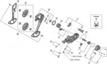 SHIMANO Repair Parts Bracket Axis Unit RD-M8100 RD-M8120 Y3FW98020
