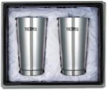 THERMOS Vacuum Insulated Tumbler Set of 2 Silver 400ml JMO-GP2