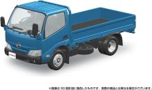 Aoshima Bunka Kyozai (AOSHIMA) Rakupla Snap Kit No. 23-BE Hino Dutro Flatbed (Blue) 1/32 Scale Plastic Pre-Colored Plastic Model Kit