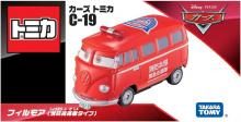 Takara Tomy Disney Cars Tomica C-19 Fillmore (Fire Command Vehicle Type) Mini Car Toy for ages 3 and up