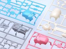 Hasegawa MechatroWego Warm & Cool Shinonome Laboratory ver. (Set of 2) with bonus sticker 1/35 scale plastic model 64796