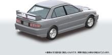 Aoshima Bunka Kyozai (AOSHIMA) 1/24 Scale Rakupla Snap Car No. 04-QS CE9A Lancer GSR Evolution III 1995 Queen's Silver Pre-Colored Plastic Model