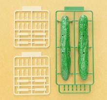 Syuto Seireiba Plastic Model Cucumber and Eggplant 1/1 Scale Assembled Plastic Model