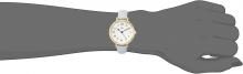 SEIKO Riki “Marine Clock” Arabic Numeral Design White Dial Curve Hard Rex White Violet Calf Leather Band AKQK446 Ladies Gray