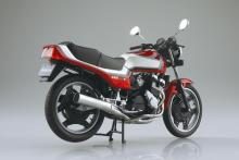 Aoshima Bunka Kyozai (AOSHIMA) 1/12 Scale Complete Honda CBX400F Motorcycle in Candy Ala Moana Red/Pearl Shell White