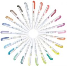 Zebra Mild Liner 25 Colors + Pen Case Set Water-based Pigment Highlighter