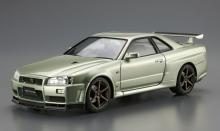 Aoshima Bunka Kyozai (AOSHIMA) The Model Car No. 134 1/24 Nissan BNR34 Skyline GT-R V-spec II Nur. 2 Plastic Pre-Colored Plastic Model
