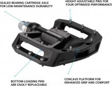 SHIMANO Pedals Flat PD-GR500 Various colors