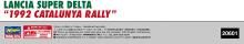 Hasegawa 1/24 Lancia Super Delta 1992 Catalunya Rally Plastic Model 20601
