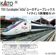 KATO N gauge No:10-2132 KATO French National Railways (SNCF) 5-car add-on set, TGV Euroduplex inOui (Euroduplex 