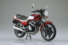 Aoshima Bunka Kyozai (AOSHIMA) 1/12 Scale Complete Honda CBX400F Motorcycle in Candy Ala Moana Red/Pearl Shell White