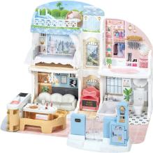 Takara Tomy Licca-chan Talking Auto-Lock Two-Story Grand Maison Dress-Up Pretend Play Toy for Ages 3 and Up