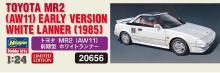 Hasegawa 1/24 scale Toyota MR2 (AW11) Early Model White Runner Plastic Model Kit 20656