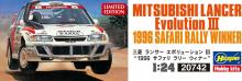 Hasegawa 1/24 Mitsubishi Lancer Evolution III 1996 Safari Rally Winner Plastic Model 20742 (Car)