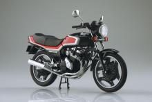 Aoshima Bunka Kyozai (AOSHIMA) 1/12 Scale Complete Honda CBX400F Motorcycle, Black/Candy Ala Moana Red