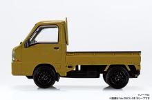 Aoshima Bunka Kyozai (AOSHIMA) Rakupla Snap Kit No.05CU-OE Subaru Sambar Truck Custom Wheels (Olive) 1/32 Scale Plastic Model Kit