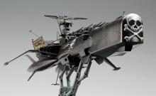 Hasegawa Creator Works Series Space Pirate Battleship Arcadia Third Ship (Improved) Assault Type w/Acrylic Stand Figure 1/1500 Scale Plastic Model 64815 (Spaceship)