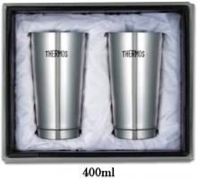THERMOS Vacuum Insulated Tumbler Set of 2 Silver 400ml JMO-GP2