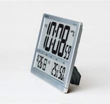 Seiko Clock Seiko Clock Wall Clock Table Clock Radio Wave Digital Calendar Rokuyo Temperature Humidity Display Large Silver Metallic SQ433S SEIKO
