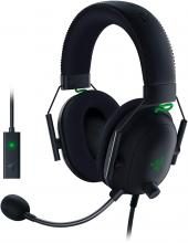 Razer BlackShark V2 Gaming Headset with USB Sound Card USB 3.5mm Analog THX 7.1ch 3D Sound Patented Titanium Coated 50mm Driver Unidirectional Microphone Noise Canceling High Sound Insulation Earcup Lightweight 262g PC PS4 PS5 Xbox Nintendo Switch RZ04-03230100 -R3M1