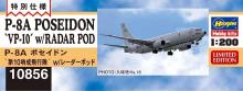 Hasegawa 1/200 US Navy P-8A Poseidon 10th Patrol Squadron w/Radar Pod Plastic Model 10856