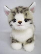 Graceful Cat (Made in Japan) Kitten Miya Munchkin Gray Standing Plush Length 21cm I-7552