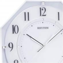 RHYTHM Wall Clock White Pearl 31.7x31.7x5.1cm Radio Clock Quiet Continuous Second Hand Energy Saving Interior Gypsum Board Compatible 8MY552SR03