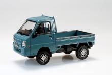 Aoshima Bunka Kyozai (AOSHIMA) Rakupla Snap Kit No.05CU-BG Subaru Sambar Truck Custom Wheels (Blue Gray) 1/32 Scale Plastic Model Kit