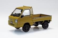 Aoshima Bunka Kyozai (AOSHIMA) Rakupla Snap Kit No.05CU-OE Subaru Sambar Truck Custom Wheels (Olive) 1/32 Scale Plastic Model Kit