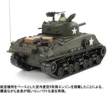 Tamiya 1/16 RC Tank Series No. 48 1/16RC M4 Sherman (105mm Howitzer Mounted) Mechanical Steering System, Electric Radio Control, Model 56048 (N)