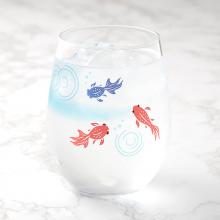 Glass that changes color with temperature, cool feeling, 500ml, goldfish, boxed, made in Japan
