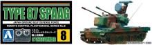 Aoshima Bunka Kyozaisha Remote Control Plastic Model Series No.8 Ground Self-Defense Force Type 87 Self-Propelled Anti-aircraft Gun Plastic Model