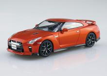 AOSHIMA 1/32 The Snap Kit Series Nissan GT-R Ultimate Shiny Orange Color-coded Plastic Model 07-A