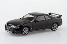 Aoshima Bunka Kyozai 1/32 Scale Rakupla Snap Kit No. 21-BK Nissan R33 Skyline GT-R Black Pre-Colored Plastic Model Kit (Automobile)