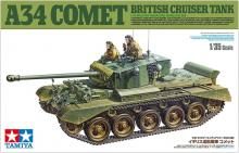 Tamiya 1/35 Military Miniature Series No.380 British Army Cruise Tank Comet Plastic Model 35380 Molding Color