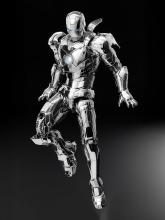 Threezero Marvel Studios The Infinity Saga DLX Iron Man Mark 2 (Chrome Edition) 1/12 Scale ABS, PVC, Zinc Alloy, and Other Metal Painted Action Figure