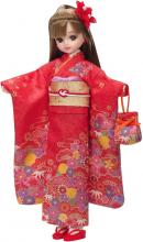 Takara Tomy Licca-chan Doll LD-30 Kimono Licca-chan Kurenai Dress-up Pretend Play Toy Ages 3 and up