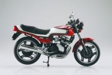 Aoshima Bunka Kyozai (AOSHIMA) 1/12 Scale Complete Honda CBX400F Motorcycle in Candy Ala Moana Red/Pearl Shell White