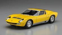 Hasegawa 1/24 Lamborghini Miura P400 SV Detail-Up Version Yellow Body Plastic Model Kit 20511
