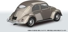 Aoshima Bunka Kyozai 1/32 Scale Rakupla Snap Kit No. 20-LB Volkswagen Beetle Light Beige Pre-Colored Plastic Model Kit (Car)