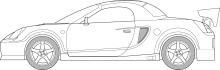 1/24 Inch Up Series No. 334 Toyota MR-S (GT with Wing) Plastic Model