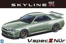 Aoshima Bunka Kyozai (AOSHIMA) The Model Car No. 134 1/24 Nissan BNR34 Skyline GT-R V-spec II Nur. 2 Plastic Pre-Colored Plastic Model
