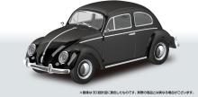 Aoshima Bunka Kyozai 1/32 Scale Rakupla Snap Kit No. 20-BK Volkswagen Beetle Black Pre-Colored Plastic Model Kit (Car)