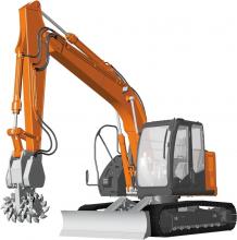 Hasegawa 1/35 Hitachi Construction Machinery Hydraulic Excavator ZAXIS135US Cutting Cutter Model Plastic Model 66111 (Car)